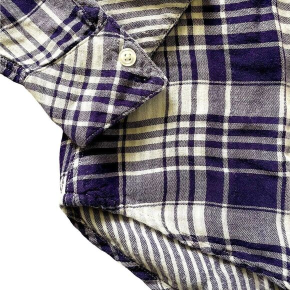 RAILS Plaid Button Down Shirt Purple / White Size XS - Picture 3 of 5